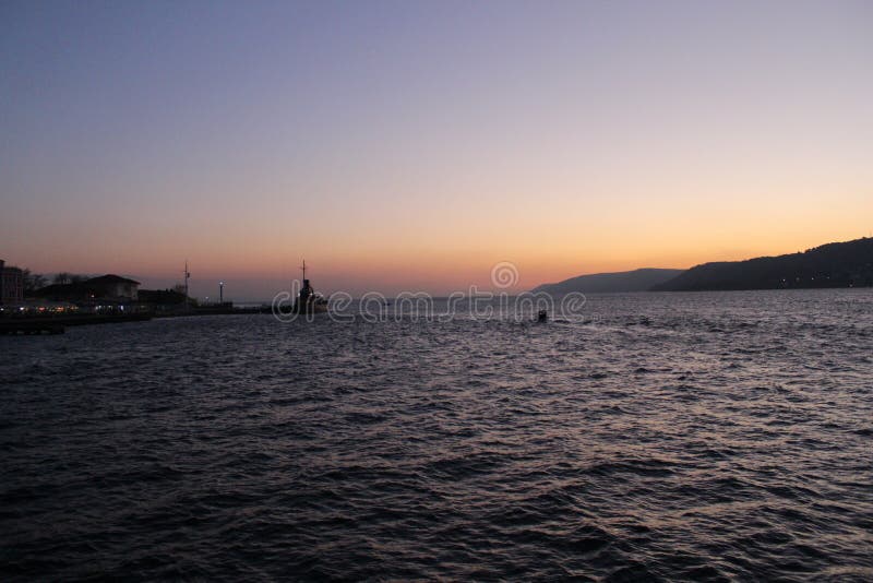 Sunset in Canakkale Strait and Gelibolu. Sunset in Canakkale Strait and Gelibolu