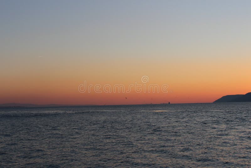 Sunset in Canakkale Strait and Gelibolu. Sunset in Canakkale Strait and Gelibolu