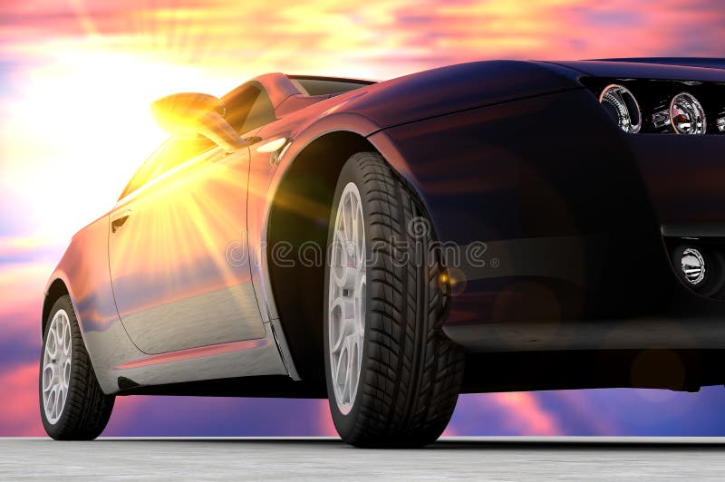 Sunset car