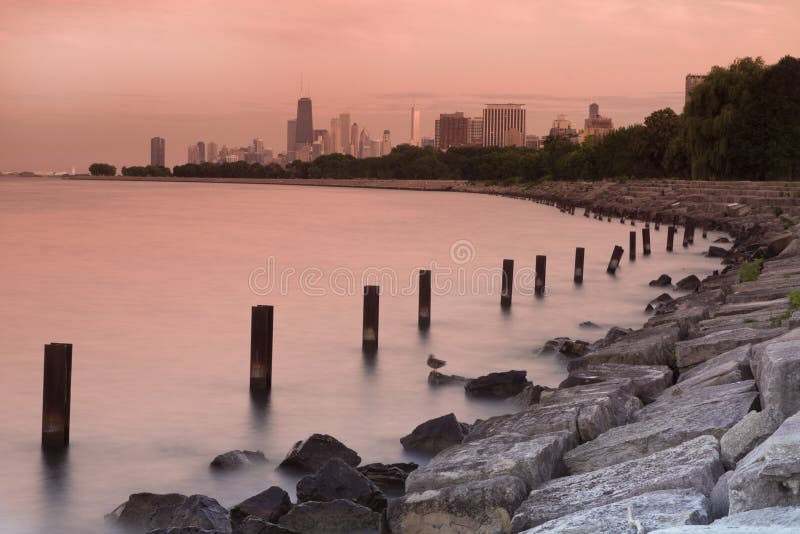 Sunset in Chicago