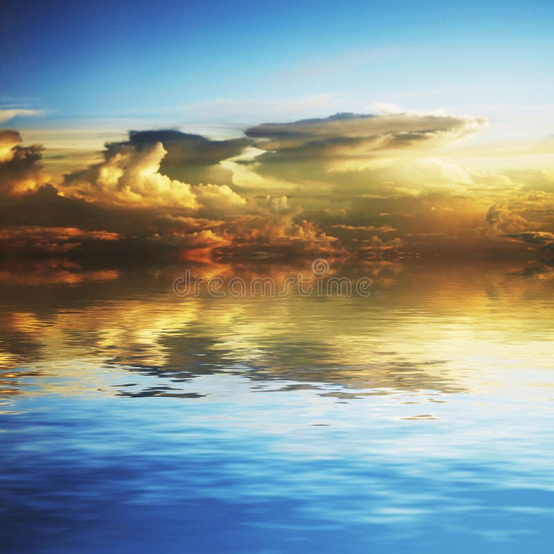 Sunset clouds stock photography