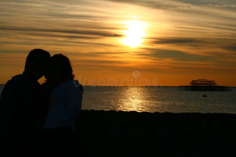 Sunset with couple