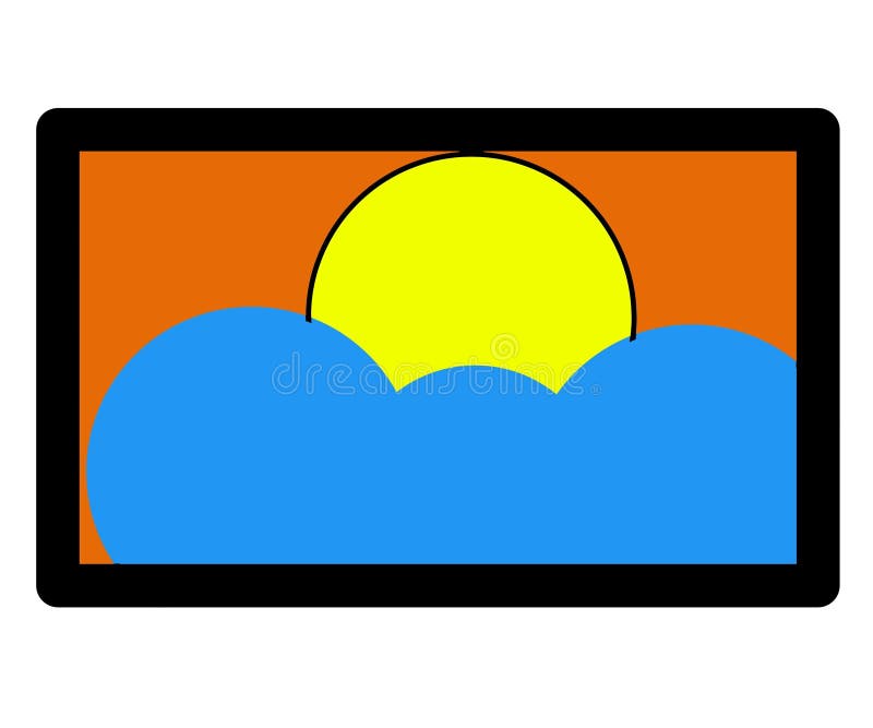 Sunset drawing images stock illustration Illustration of nature