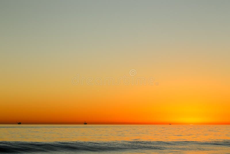 A Sunset at El Capitan State Beach, California Stock Photo Image of