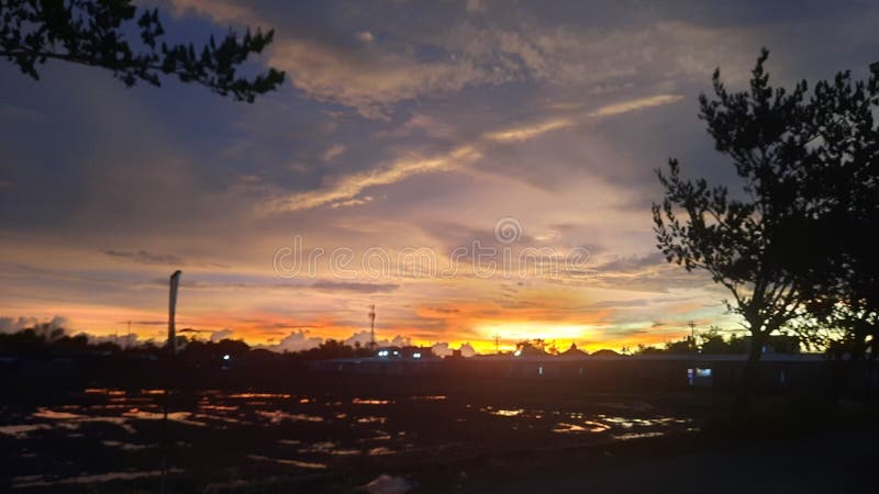Sunset Evening view at middle java. Middle java stock images, royalty-free photos and pictures