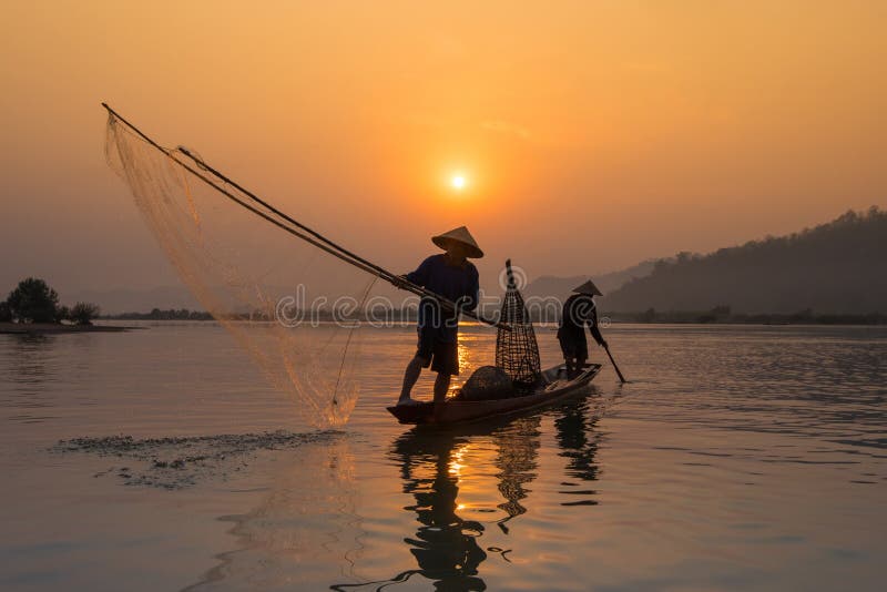 Sunset fisherman Fishing