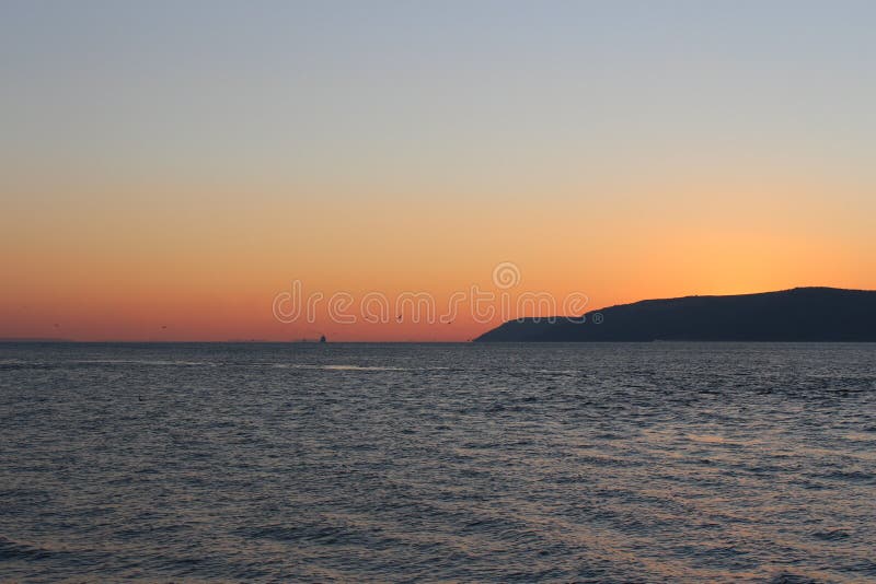 Sunset in Canakkale Strait and Gelibolu. Sunset in Canakkale Strait and Gelibolu