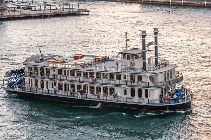 During sunset, Harbour Ballroom steamboat in Walsh Bay, Sydney, Australia royalty free stock photo During sunset, Harbour Ballroom steamboat in Walsh Bay, Sydney, Australia royalty free stock photo