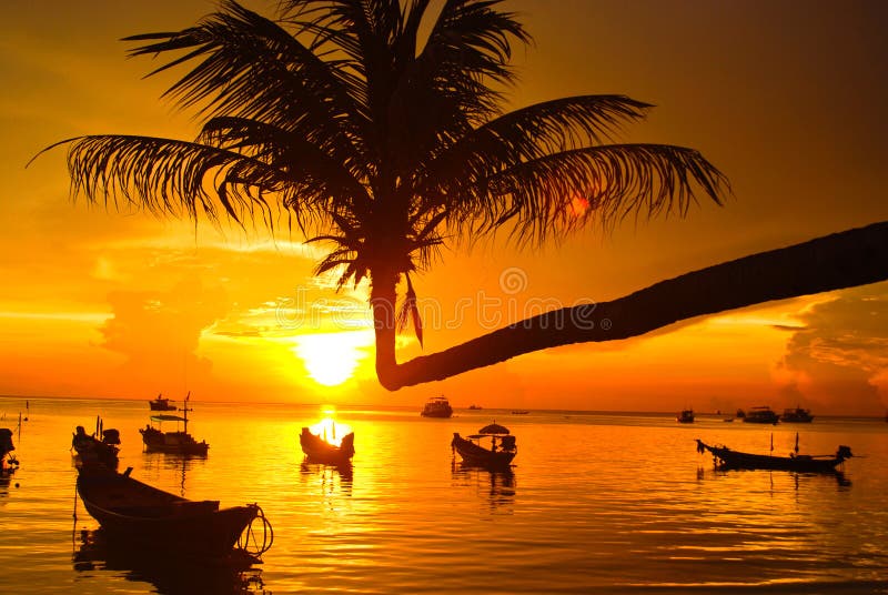 Sunset at kho tao thailand