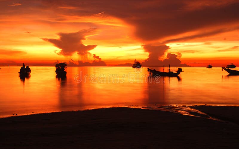 Sunset at kho tao thailand