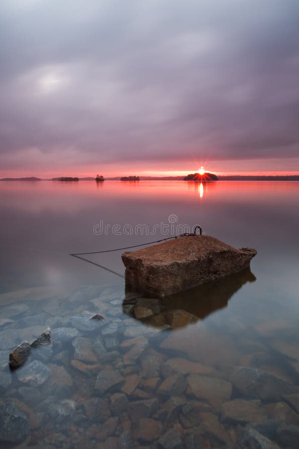 Sunset on Lake Lanier stock image Sunset on Lake Lanier stock image