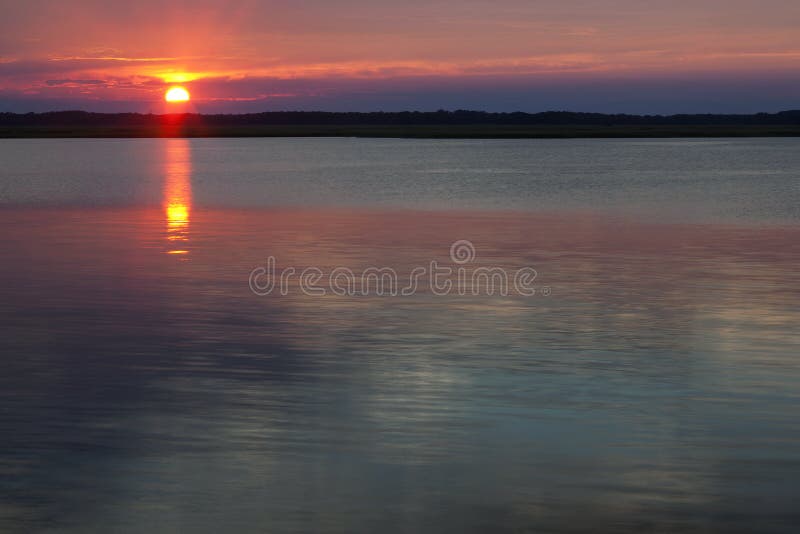 Sunset Lake at sunset in Wildwood Crest New Jersey