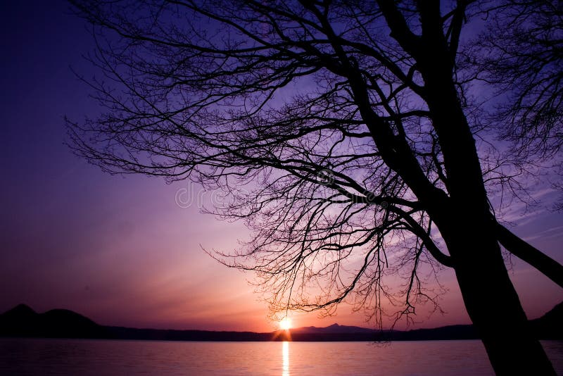 Sunset at Lake Toya, Hokkaido, Japan