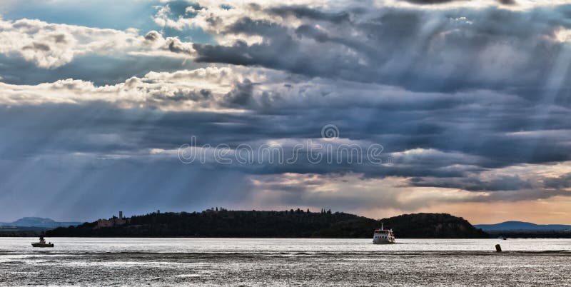 Sunset at Lake Trasimeno, Umbria