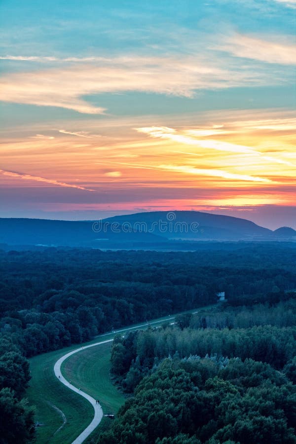 Sunset landscape in Bratislava, Slovakia