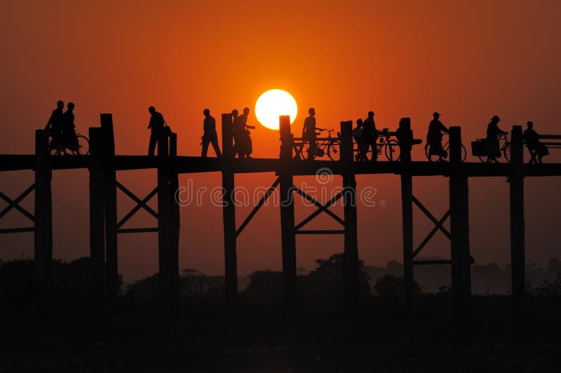 Sunset at Mandalay bridge