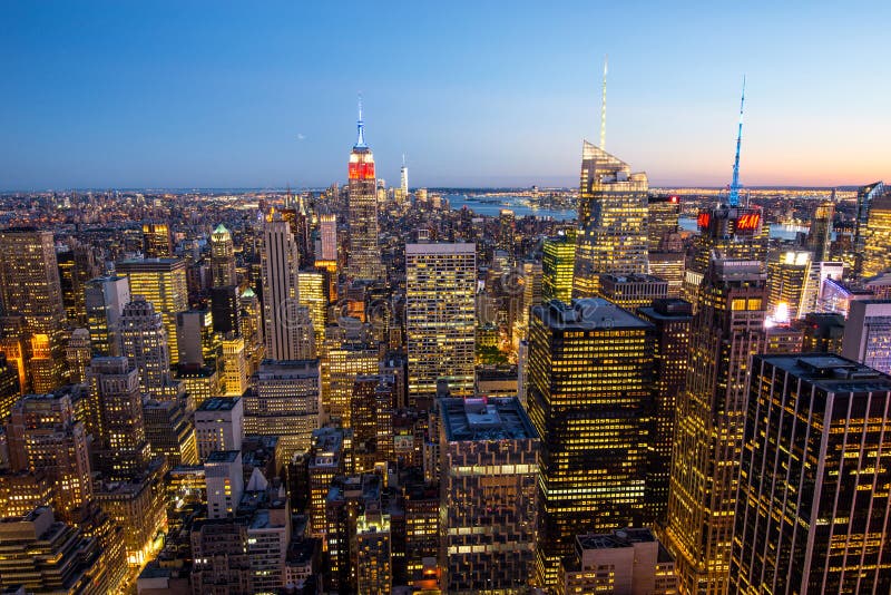 Manhattan - New Work City - USA. Editorial Stock Photo - Image of gold