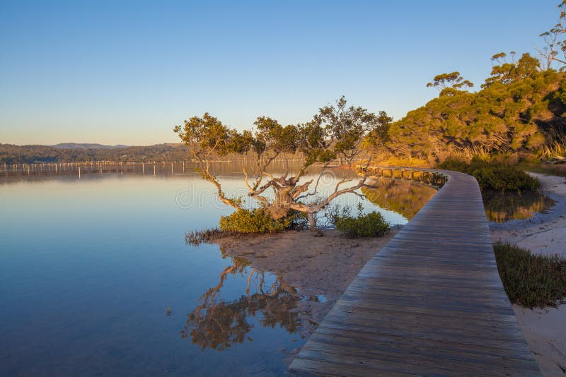 Sunset at the Merimbula Lake, Victoria, Australia