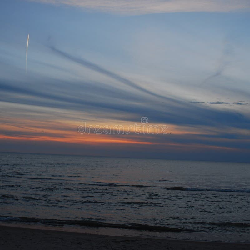 Sunset in Michigan stock photo. Image of lake, water 93185922