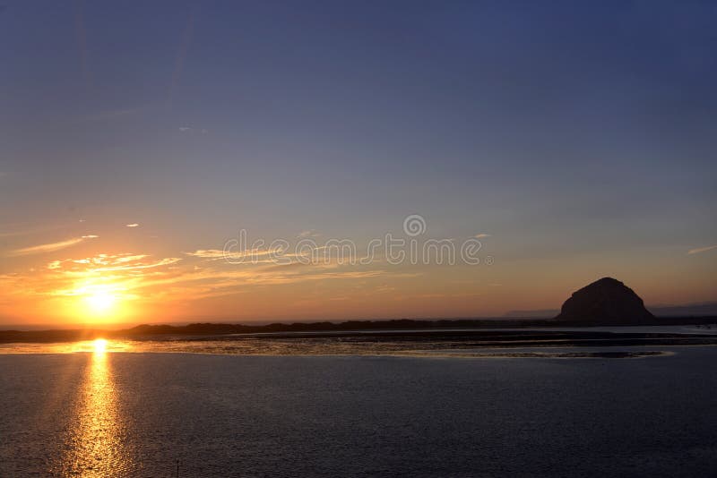 Sunset on Morro Bay Harbor, California