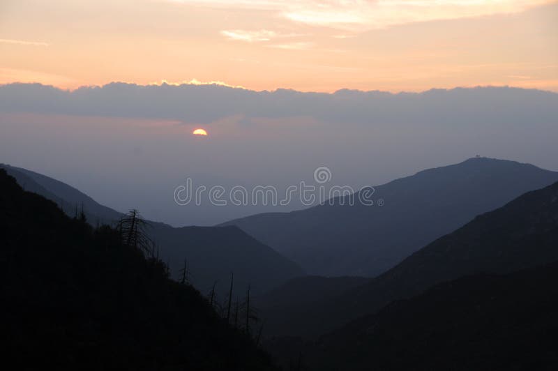 Sunset in the mountains