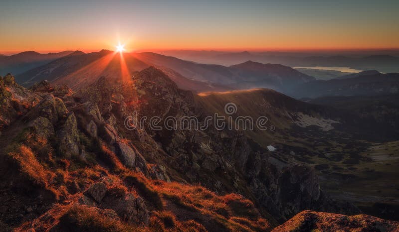 Západ slnka v horách