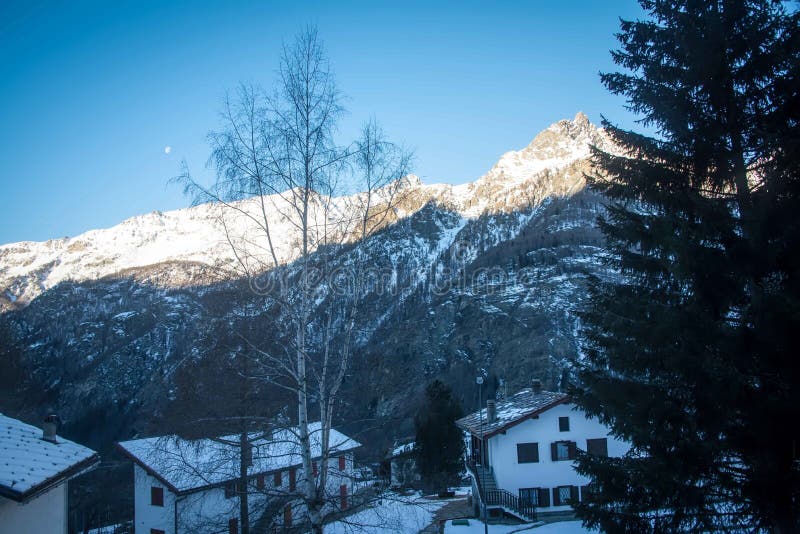 Sunset in the Mountains in the Valtournenche Region. Italy, the Alps ...