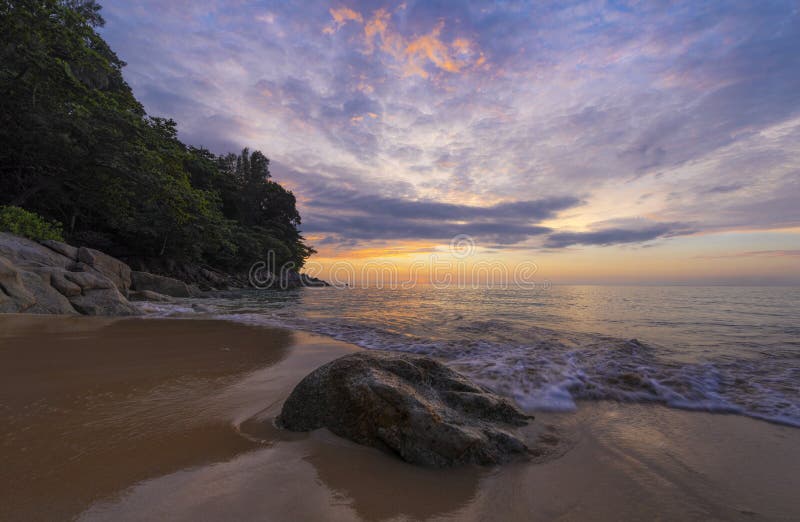 Sunset at Nai Thon beach