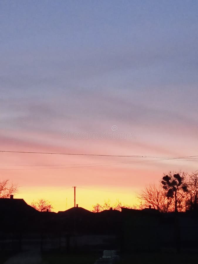 Sunset near school royalty free stock images Sunset near school royalty free stock images