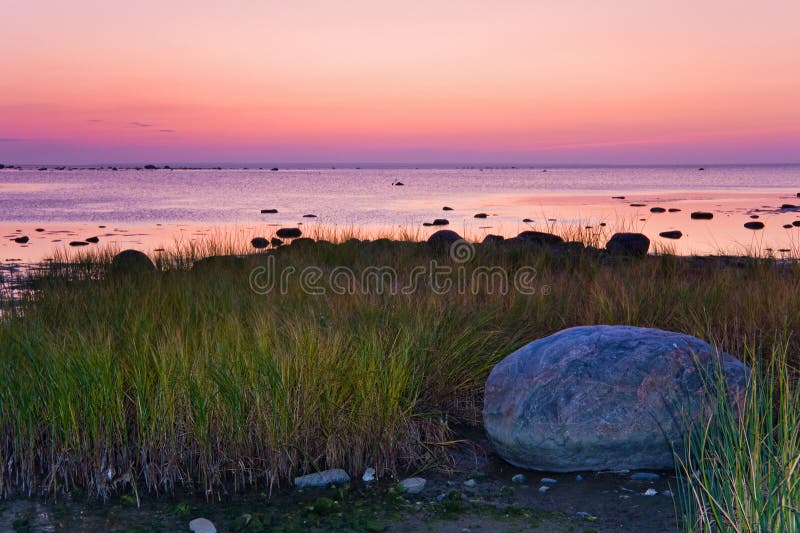 Sunset near sea