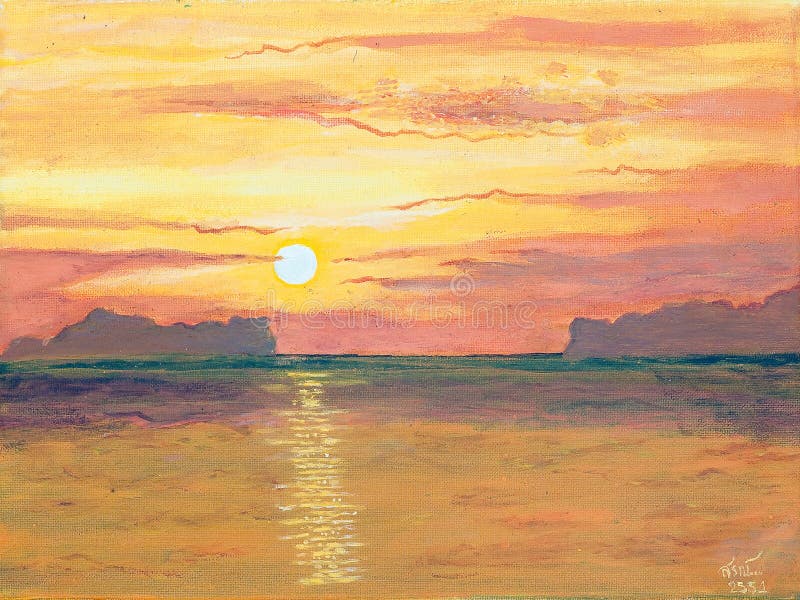 Sunset in the ocean
