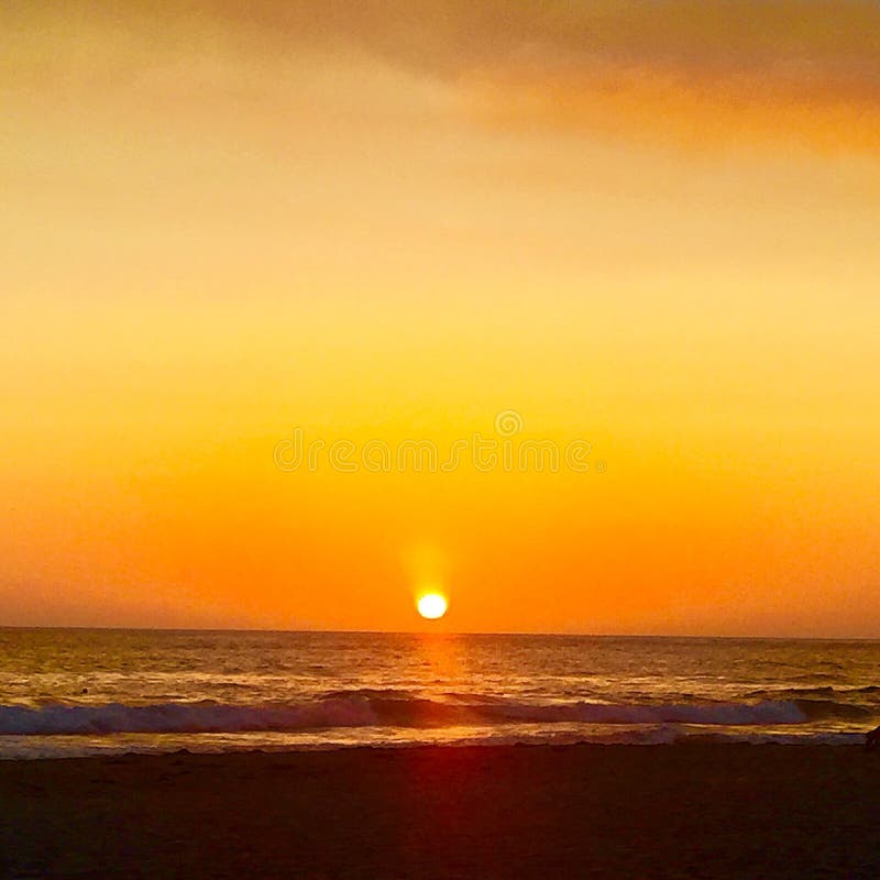 Sunset At Ocean Beach San Diego Ca Stock Photo Image Of Coast