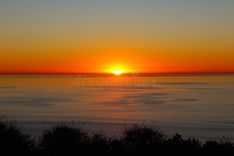 Sunset Ocean San Diego Torrey Pines State Park Stock Image Image