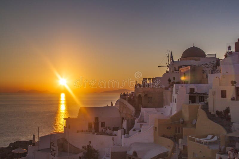 Sunset at Oia, Santorini Islands, Greece