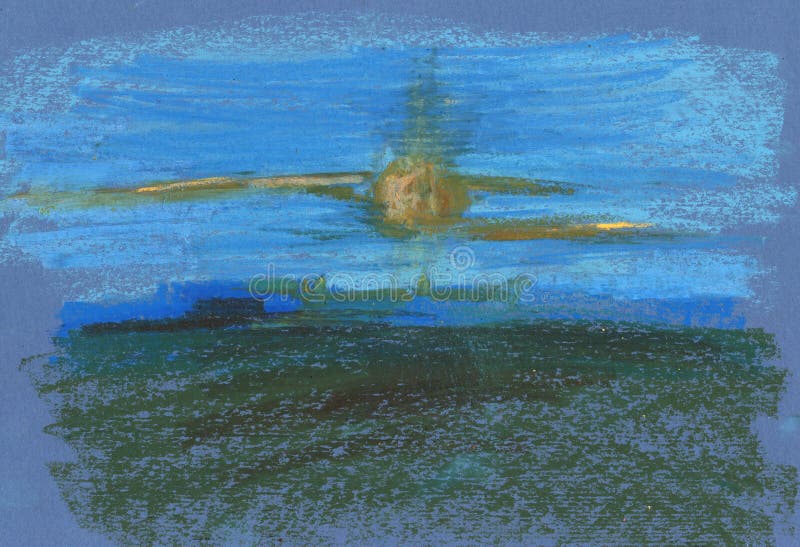 Original oil pastel painting Canada landscape art Sunset artwork 12