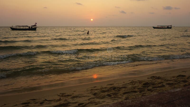 sunset at otres beach