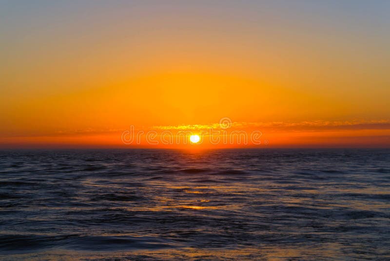 Sunset over the Atlantic ocean in Porto, Portugal stock photography Sunset over the Atlantic ocean in Porto, Portugal stock photography