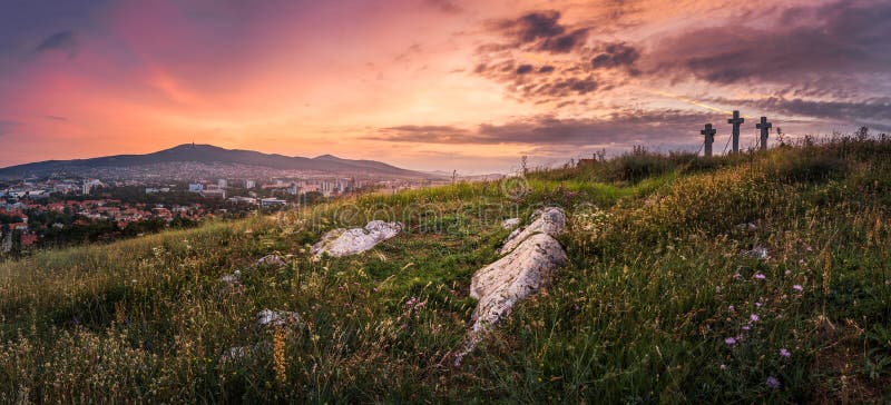 Sunset over Calvary