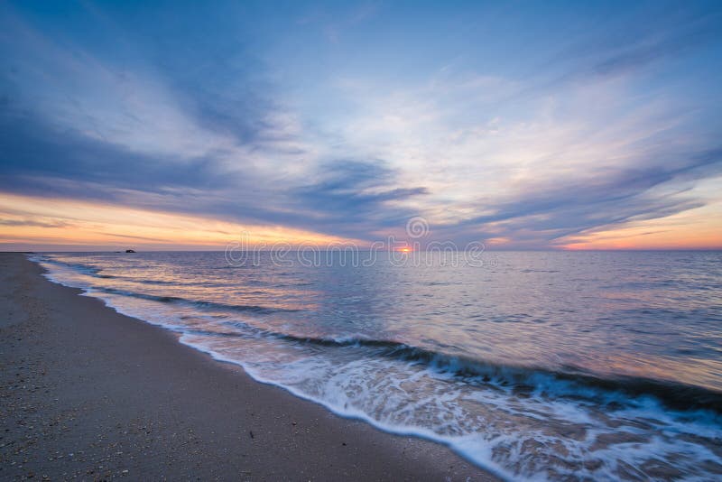 Sunset Over the Delaware Bay, at Sunset Beach in Cape May, New Jersey