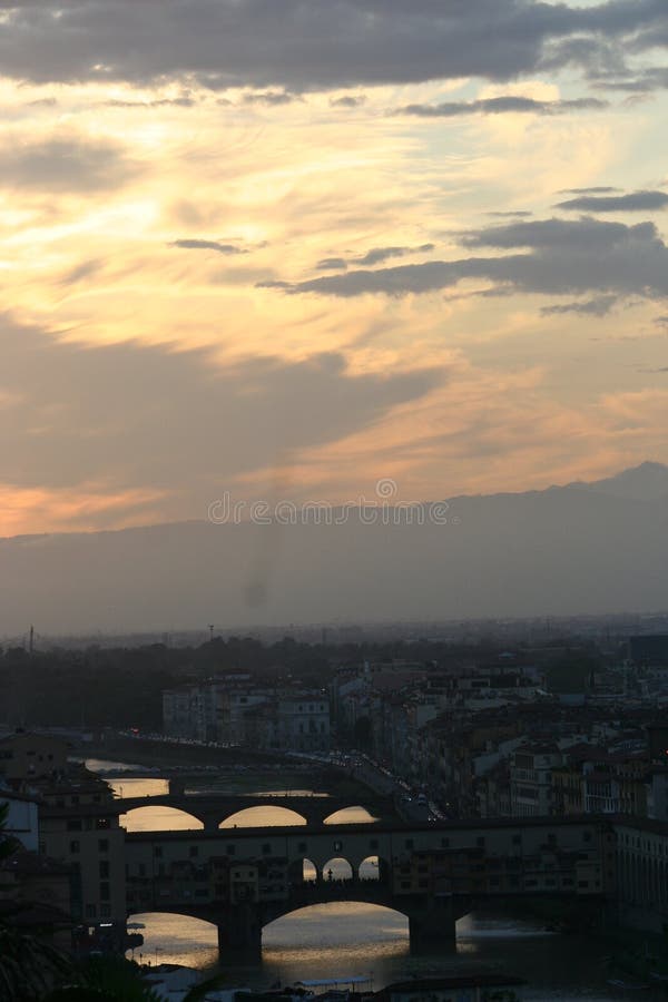 Sunset over Florence stock image. Image of tuscany, phenomenon 84284675