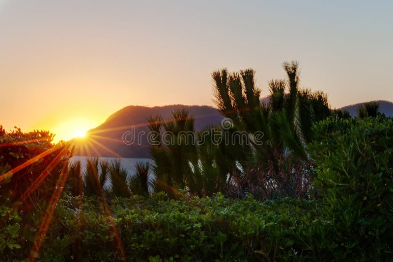 Sunset over the mountains