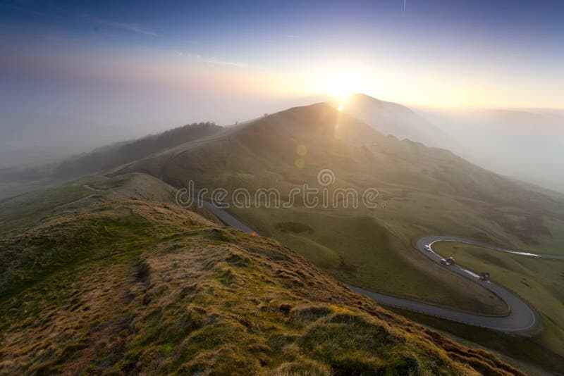 Sunset over mountains