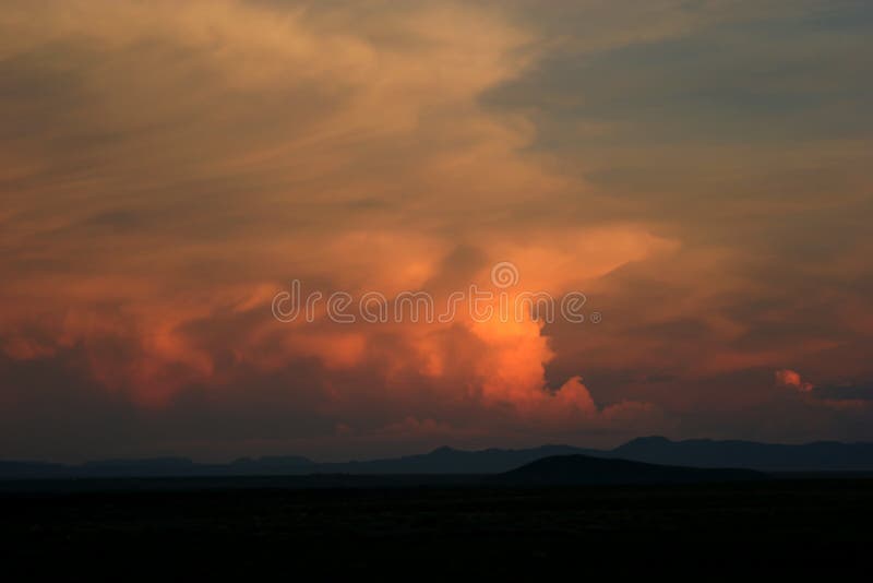 Sunset over mountains