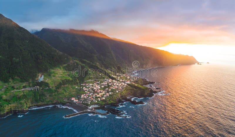 Seixal On The North Coast Of The Island Madeira, Portugal Stock Photo -  Image of buildings, madeira: 106630478