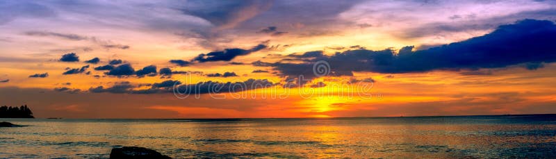 Sunset over ocean