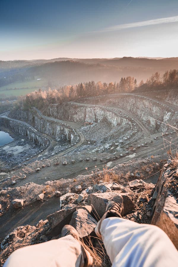 Sunset over the quarry