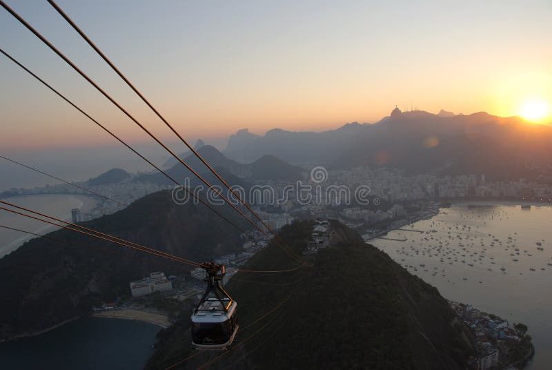 Sunset over Rio, view from Sugar-Loaf