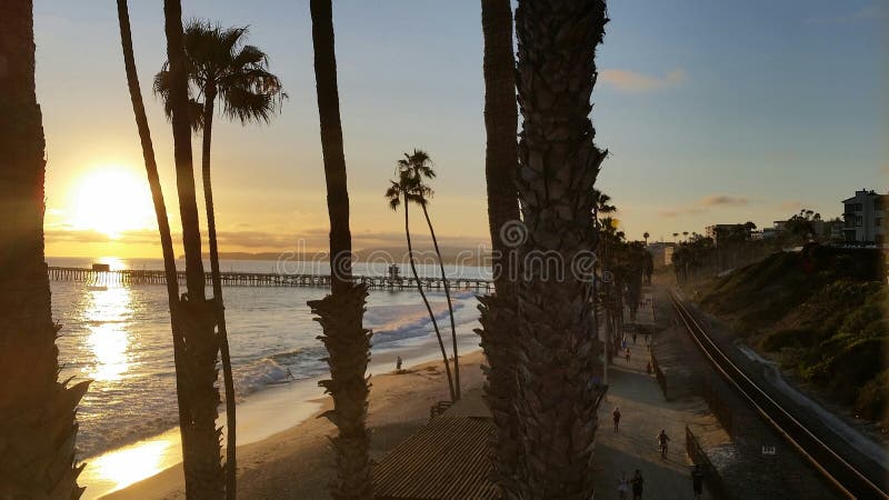 Sunset over San Clemente Pier royalty free stock image Sunset over San Clemente Pier royalty free stock image