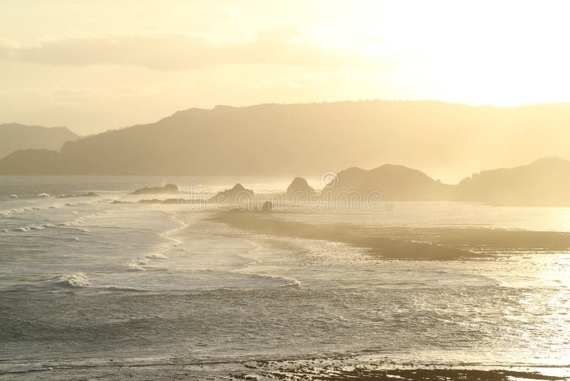 Sunset over South of Lombok Island