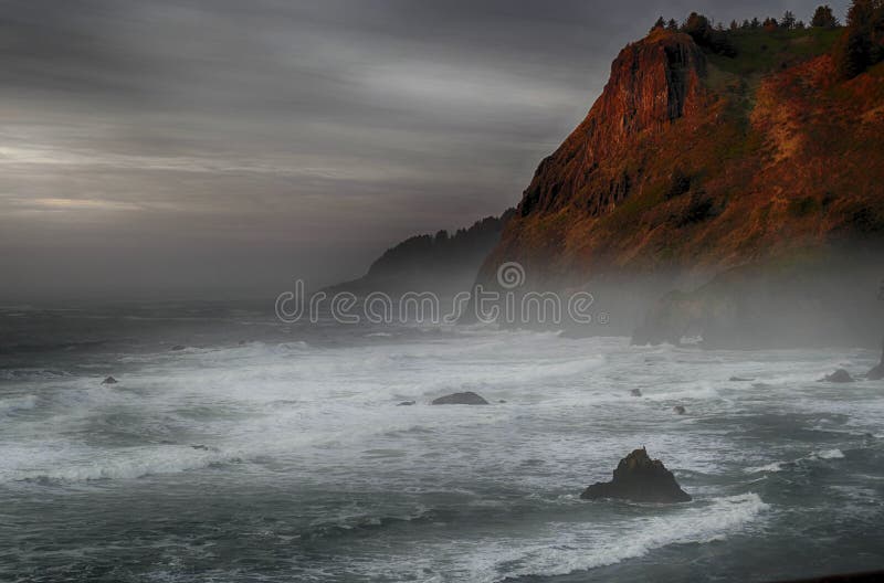 Sunset on the Pacific Ocean stock photos Sunset on the Pacific Ocean stock photos